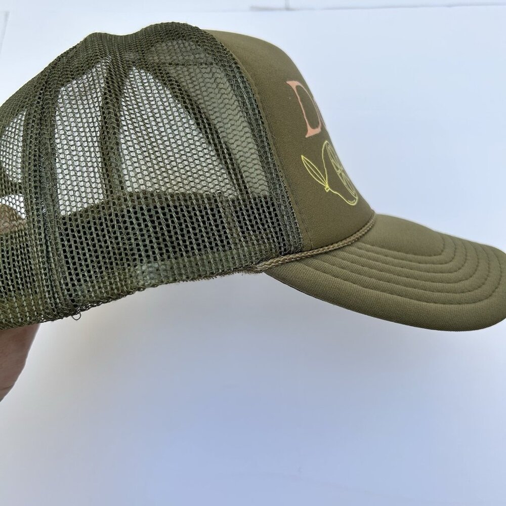 Ascot + Hart for Anthropologie Dolce Vita Green Trucker Hat Cap Boho Outdoor - Picture 5 of 7